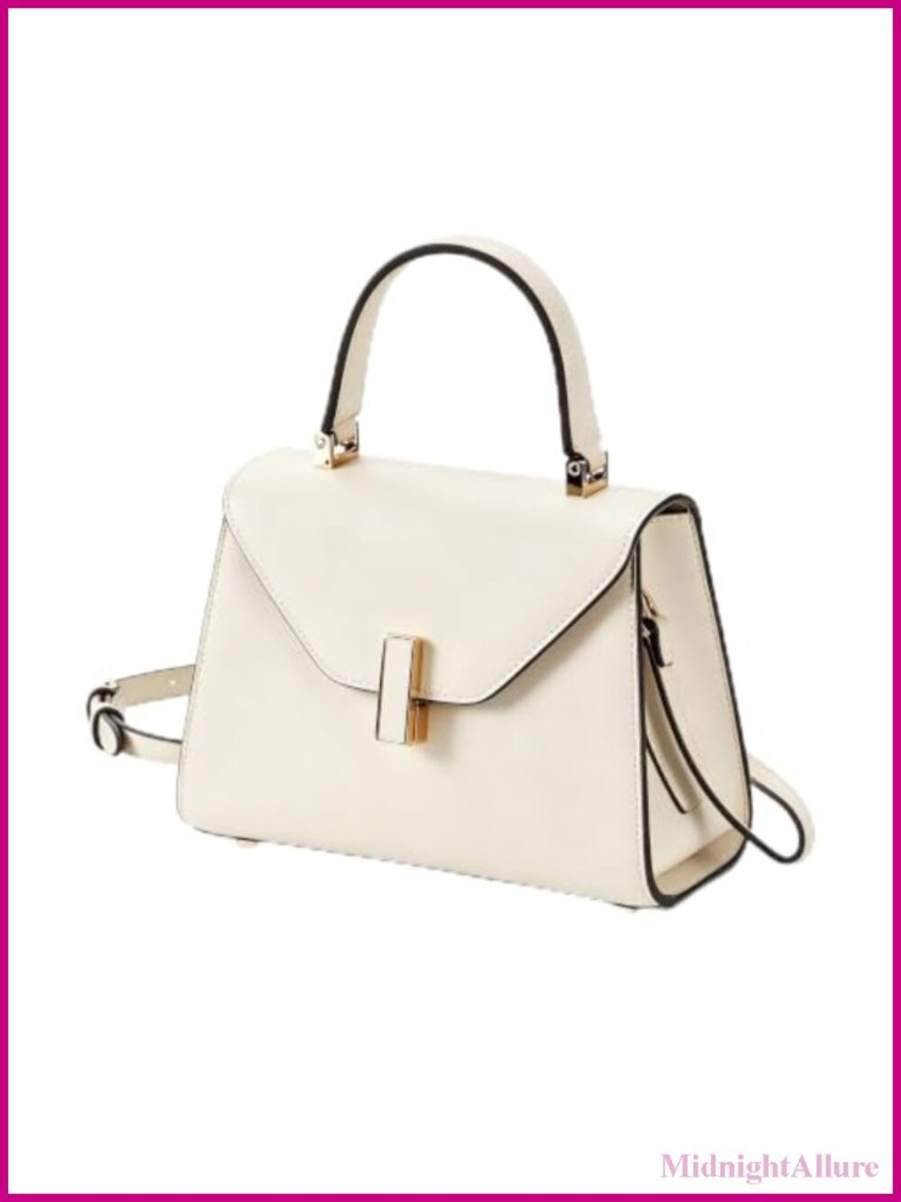PU Leather Satchel Handbag Top Handle Shoulder Purse Twist Lock